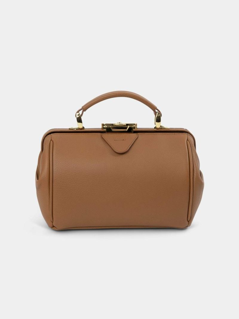 Cambridge Satchel Women The Sophie -Havana Brown Calf Grain Handbags