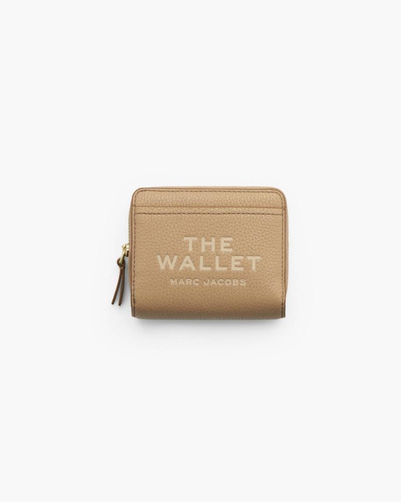 Camel Small Small Leather Goods Marc Jacobs The Leather Mini Compact Wallet Women