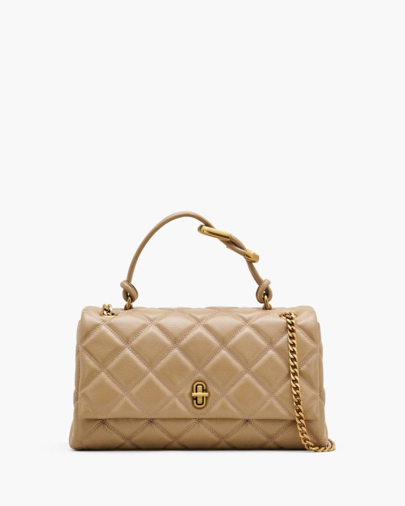 Camel The Quilted Dual Convertible Shoulder Bag Women Shoulder Bags Marc Jacobs