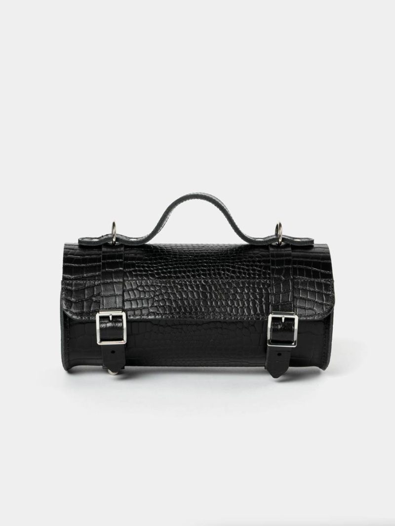 Crossbody Cambridge Satchel The Mini Bowls Bag - Black Croc Women
