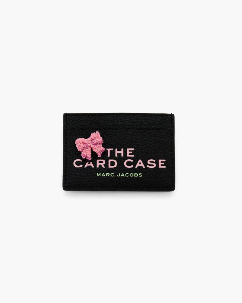 Marc Jacobs Black Multi Small Small Leather Goods The Sticker Patch Card Case Women
