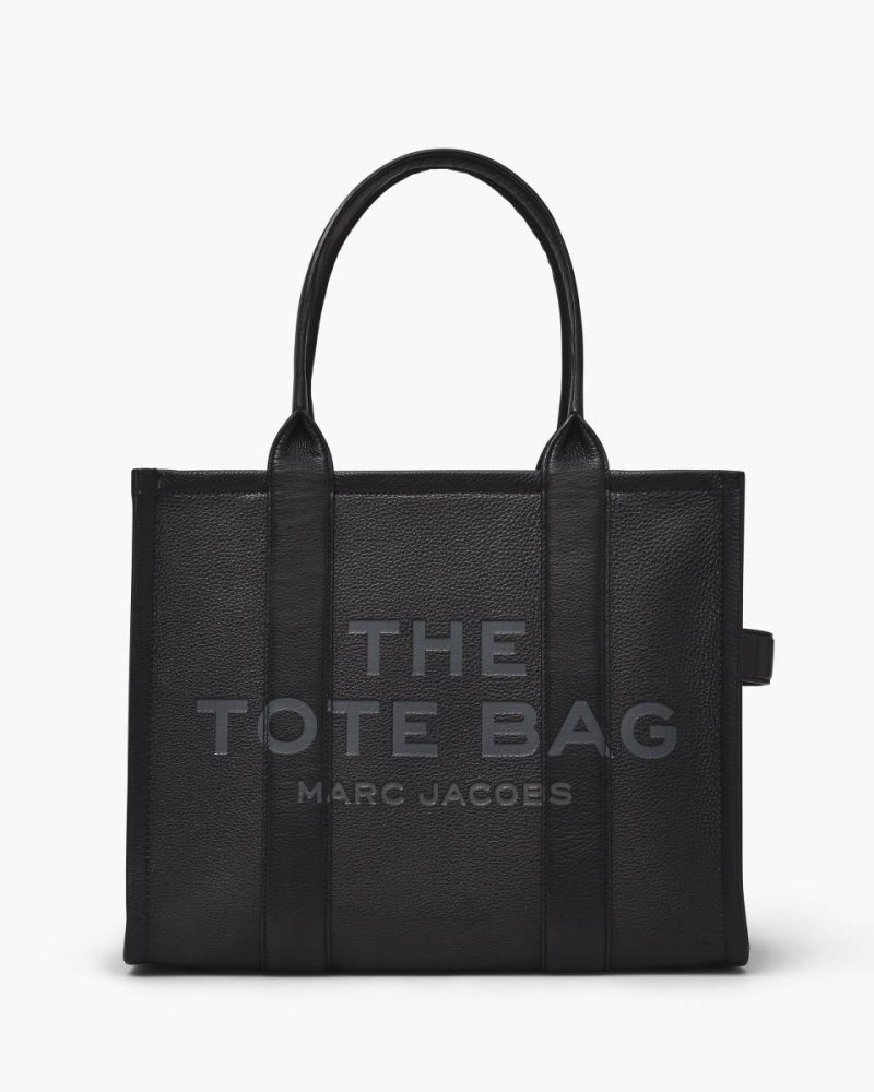 Marc Jacobs Black The Tote Bag Women The Leather Large Tote Bag