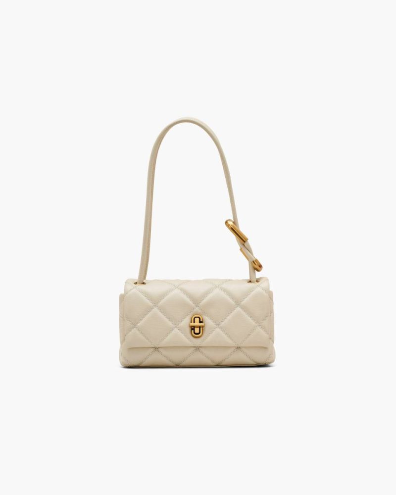 Marc Jacobs Cloud White The Dual Bag The Quilted Mini Dual Shoulder Bag Women