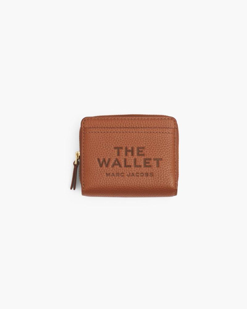 Marc Jacobs Small Small Leather Goods The Leather Mini Compact Wallet Argan Oil Women