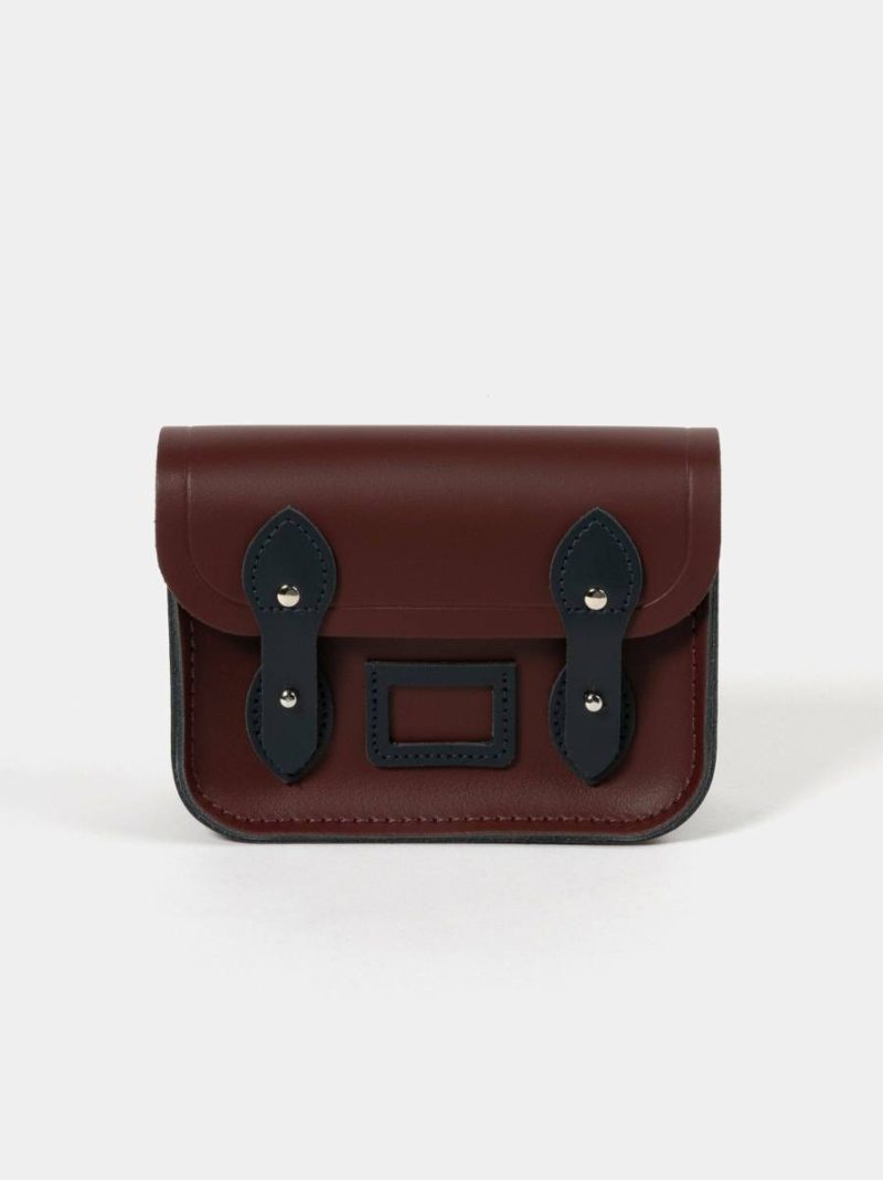Small Bags Cambridge Satchel The Tiny - Oxblood & Navy Women