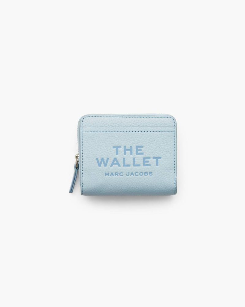 Small Small Leather Goods Cloud Blue Women The Leather Mini Compact Wallet Marc Jacobs