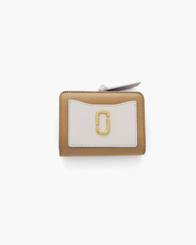 Small Small Leather Goods Women The Utility Snapshot Mini Compact Wallet Marc Jacobs Camel Multi
