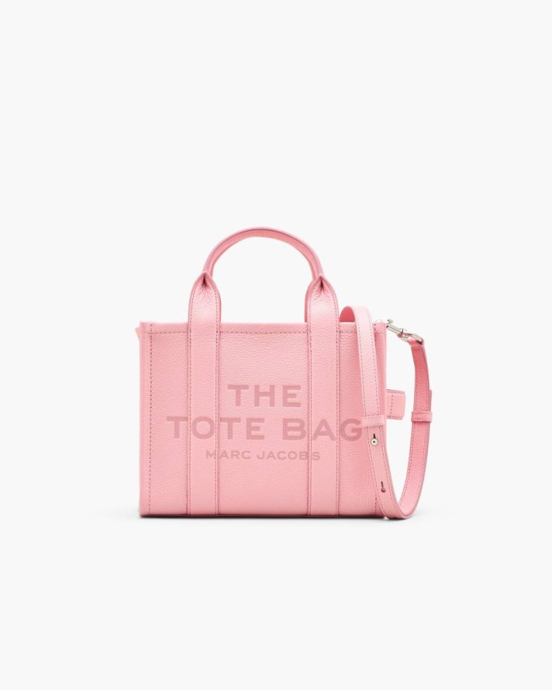The Leather Small Tote Bag Women Marc Jacobs The Tote Bag Ribbon Pink