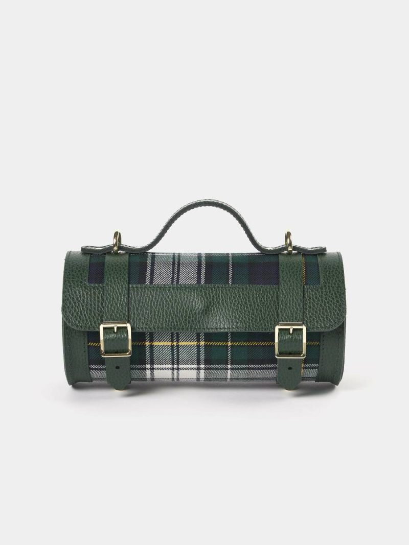 The Mini Bowls Bag - Racing Green Celtic Grain & Campbell Tartan Women Cambridge Satchel Crossbody