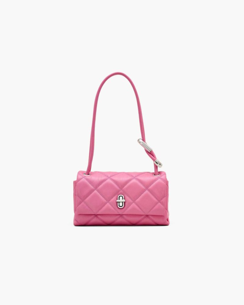 The Quilted Mini Dual Shoulder Bag Bow Pink Women Marc Jacobs The Dual Bag