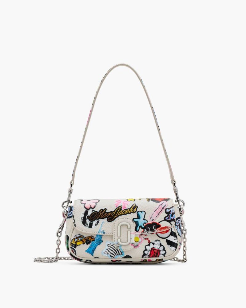 The Sticker Clover Shoulder Bag Women Marc Jacobs White Multi Shoulder Bags