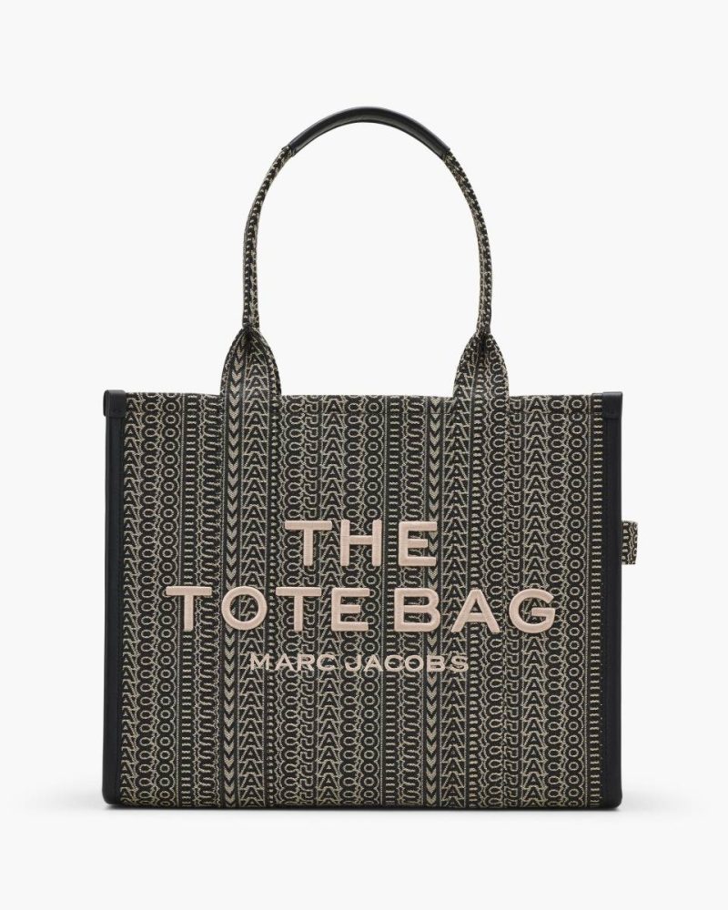 The Tote Bag The Monogram Jacquard Large Tote Bag Beige Multi Women Marc Jacobs