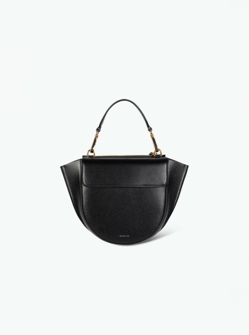 Wandler Women Black Fiber Top Handle Bags Hortensia Bag Mini - Black Fiber