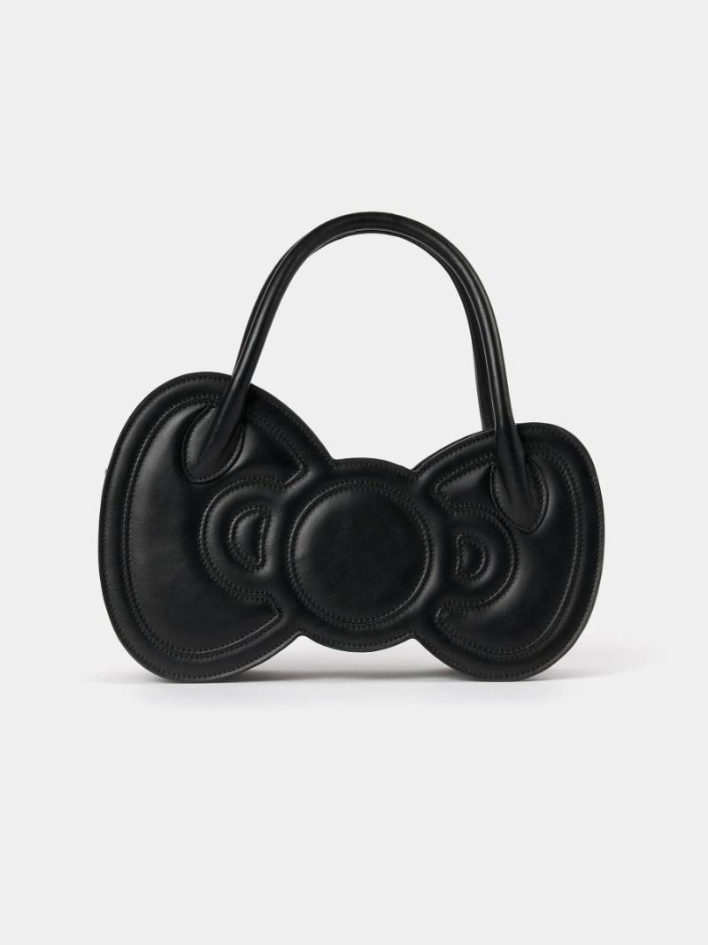 Women Cambridge Satchel Handbags The Hello Kitty Bow Bag - Black