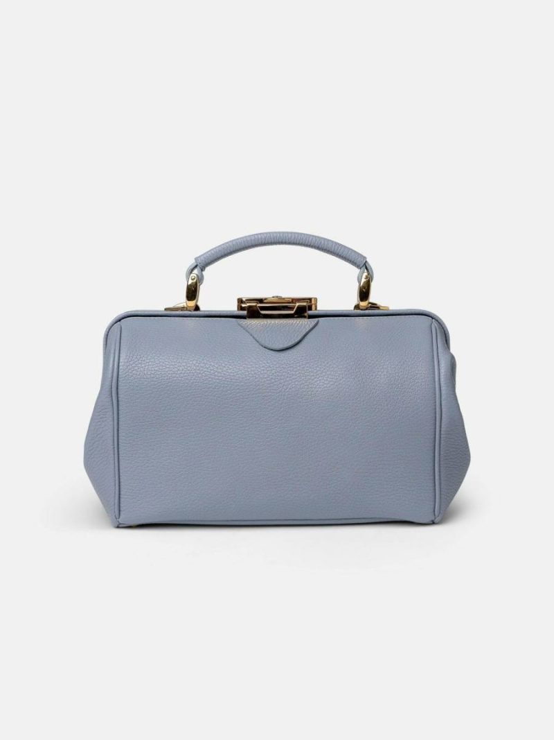 Women Cambridge Satchel Handbags The Sophie -French Grey Calf Grain