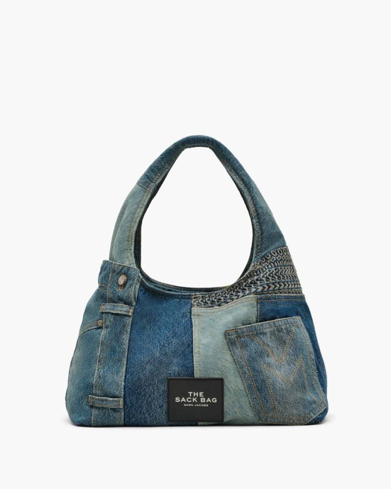 Women The Deconstructed Denim Sack Bag The Sack Bag Indigo Multi Marc Jacobs