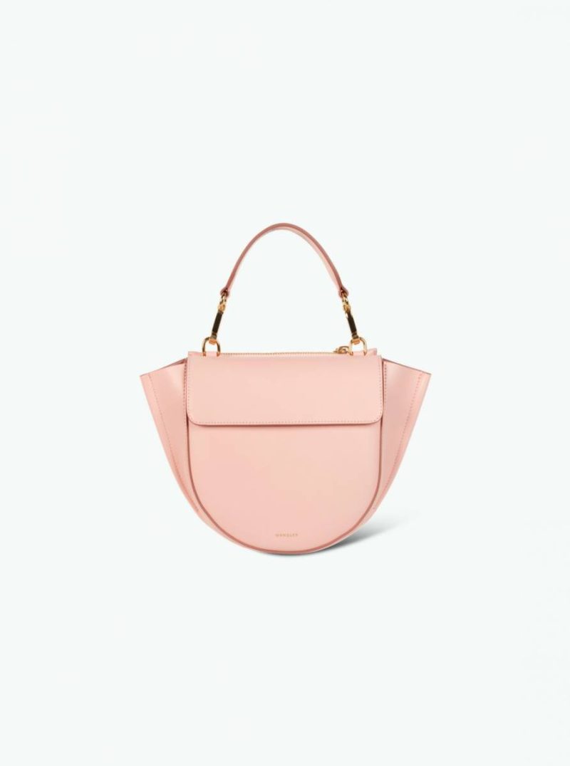 Women Wandler Rose Petal Hortensia Bag Mini - Rose Petal Top Handle Bags