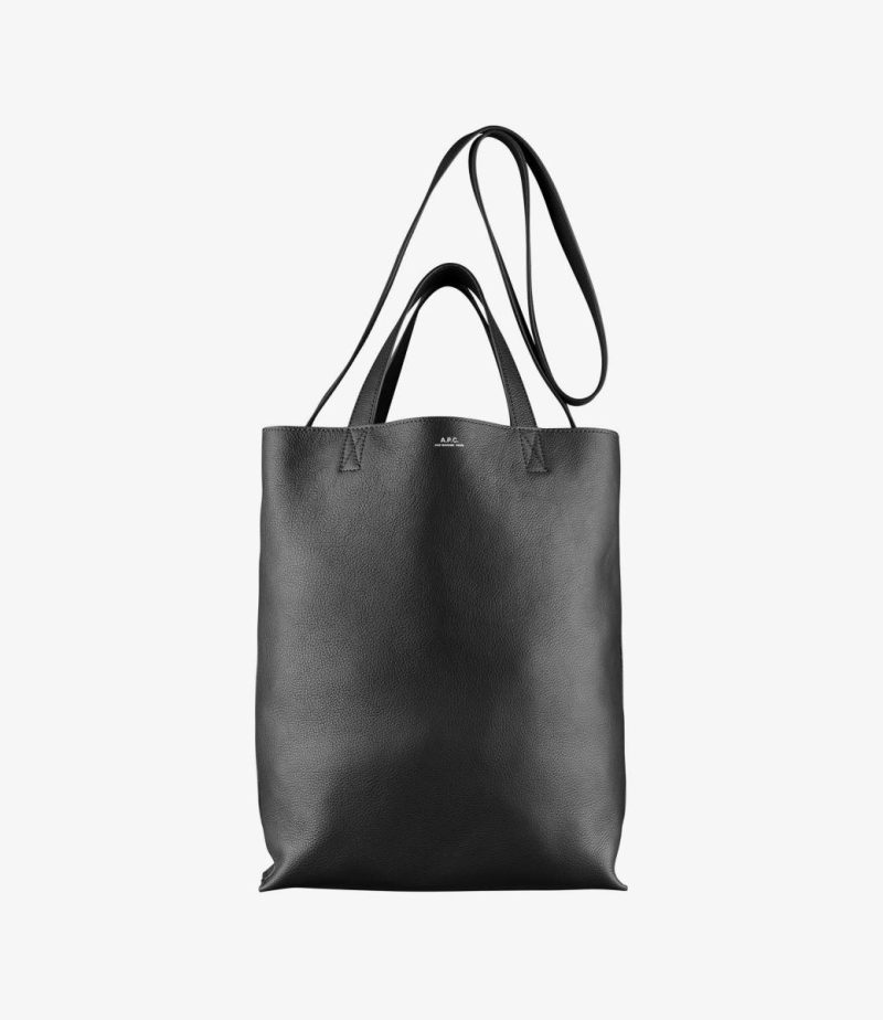 A.p.c. Black Women Maiko Medium Shopping Bag Shoulder Bags