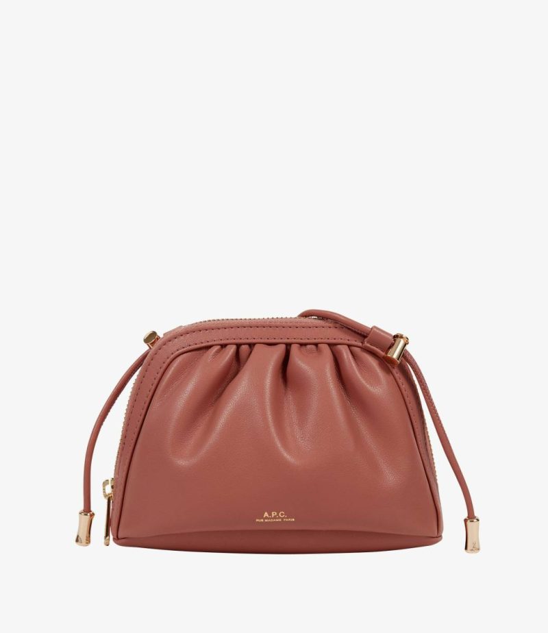 A.p.c. Crossbody Bags Women Dark Pink Ninon Small Drawstring Bag