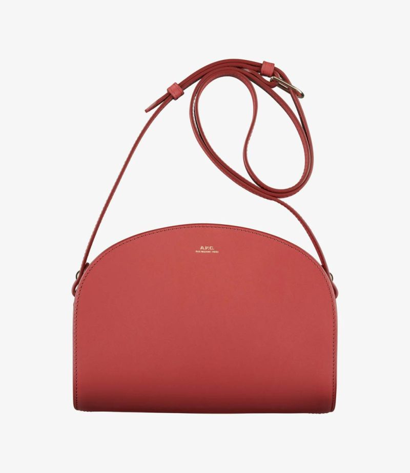 A.p.c. Demi-Lune Bag Crossbody Bags Women Cherry