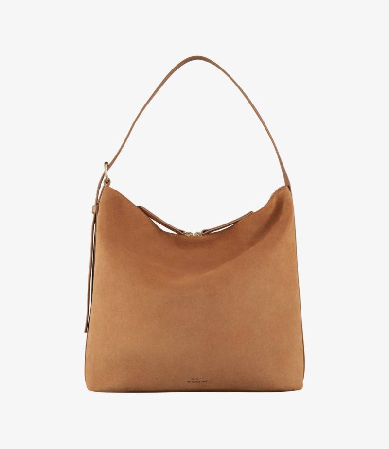 A.p.c. Frosted Chestnut Brown Shoulder Bags Vera Bag Women