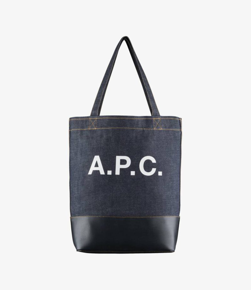 A.p.c. Men Dark Navy Axelle Tote Bag Tote Bags