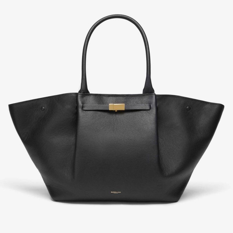 Black Small Grain Women Shoulder Bags The New York Demellier