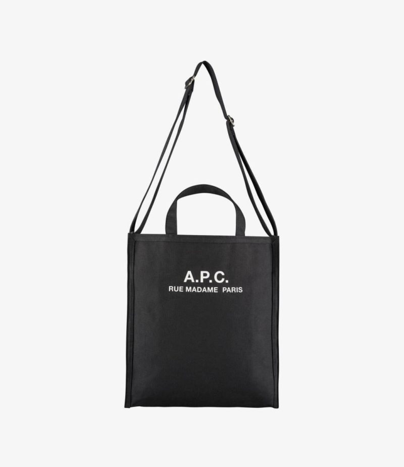 Black Tote Bags A.p.c. Men Récupération Shopping Bag