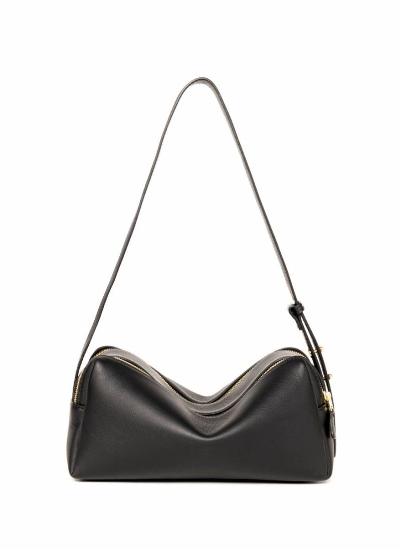Black Women Elleme Trousse Trousse Pebbled Leather Black