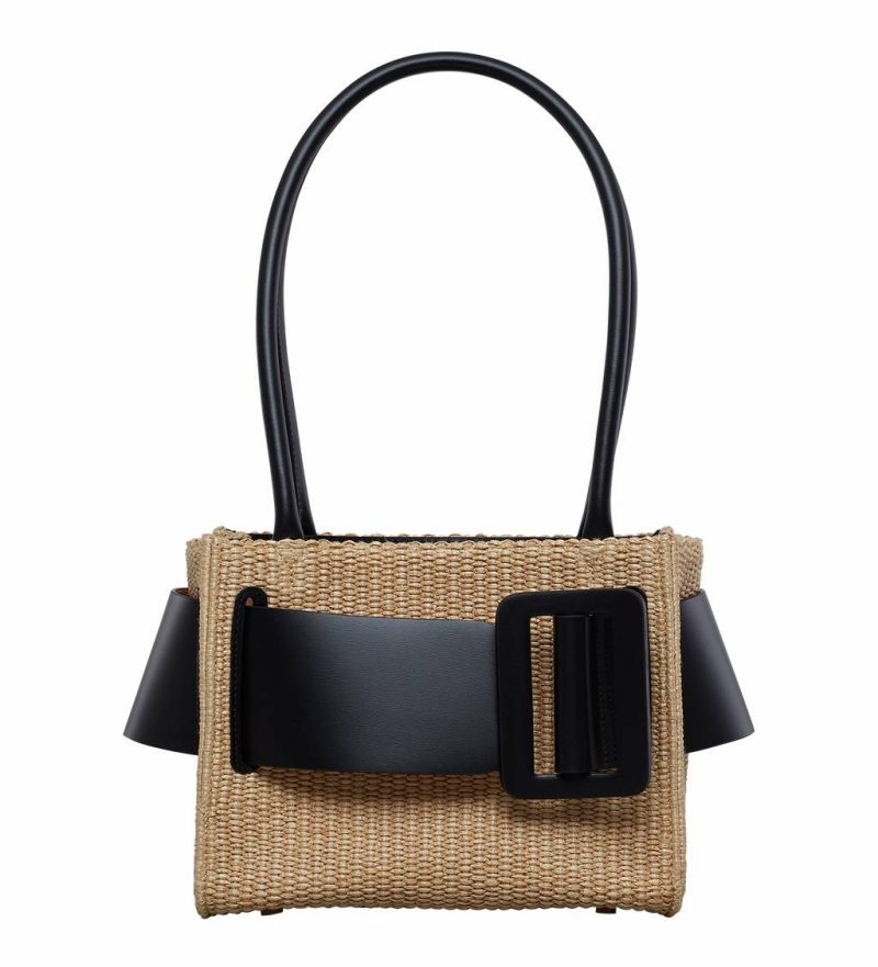 Boyy Raffia Black/Natural Women Bobby 23 Soft, Raffia