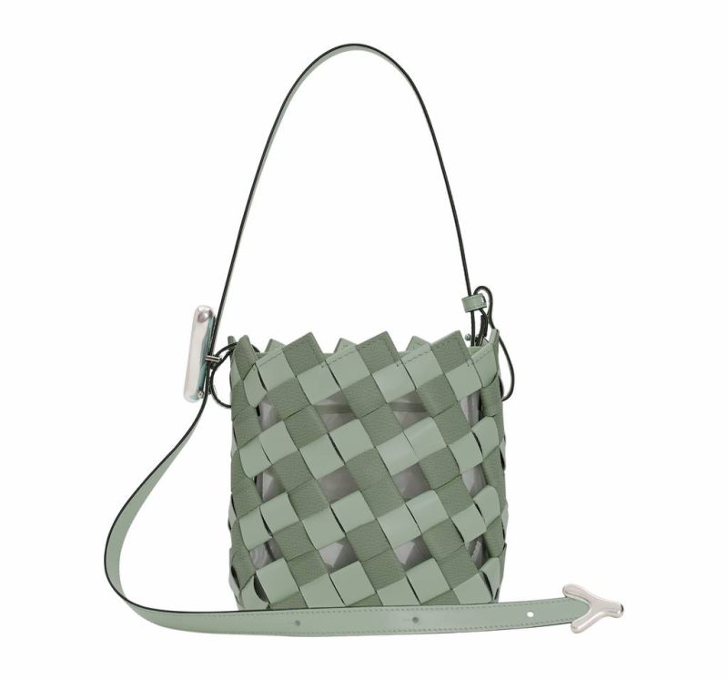 Boyy Yy Bucket Woven Block, Woven Amber Black Cross Body Women