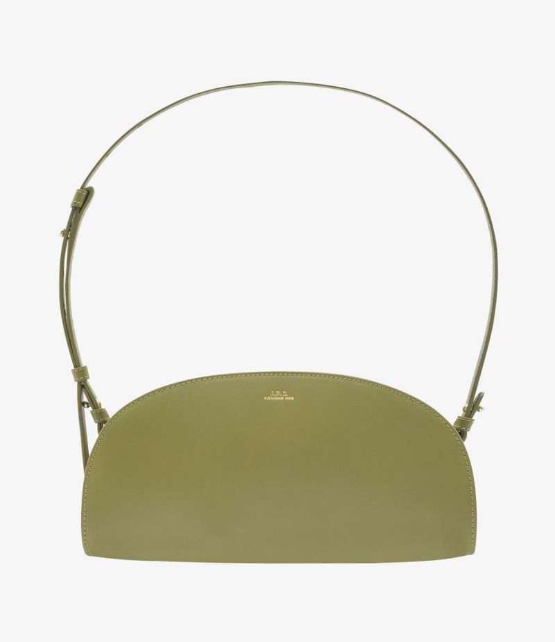 Crossbody Bags Clay Green A.p.c. Women Demi-Lune Shoulder Bag