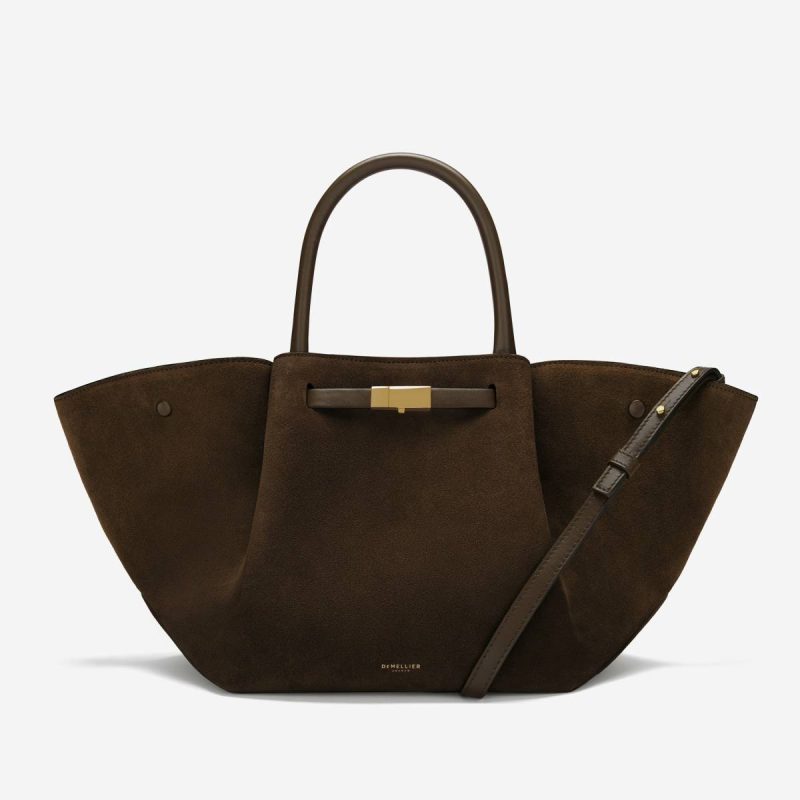 Crossbody Bags Mocha Suede & Mocha Smooth Demellier Women The Midi New York