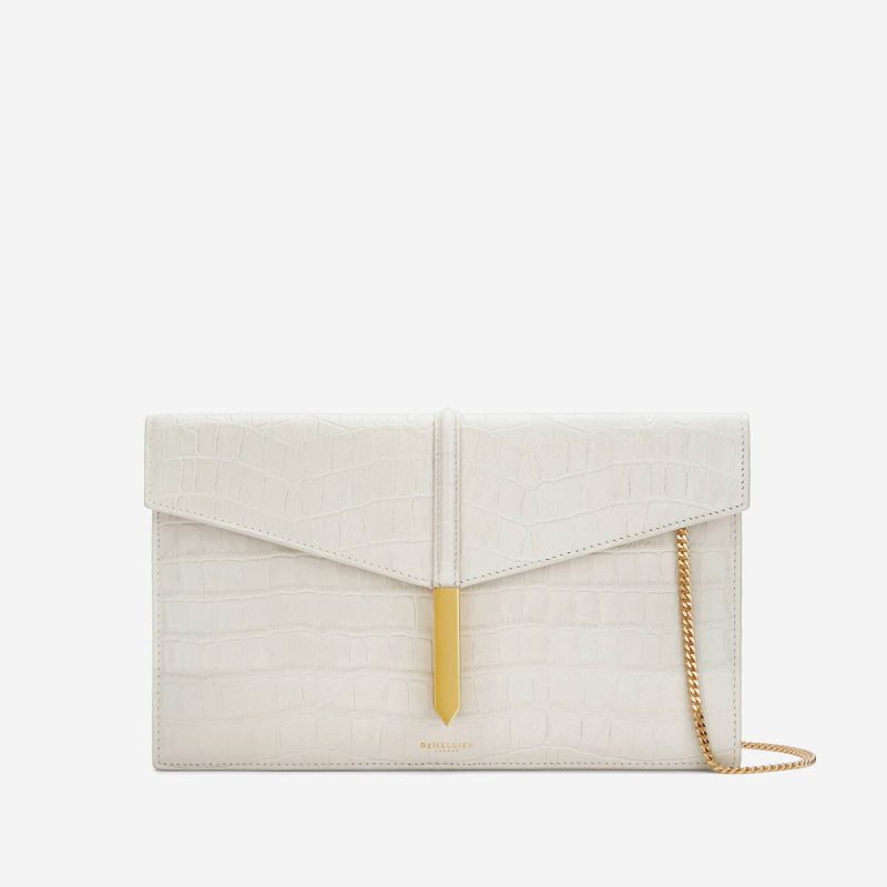Demellier Clutches Off-White Croc-Effect Women The Tokyo Clutch