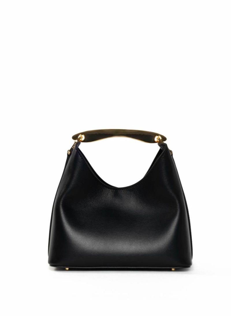 Elleme Black Boomerang Small Boomerang Leather Black - Gold Women