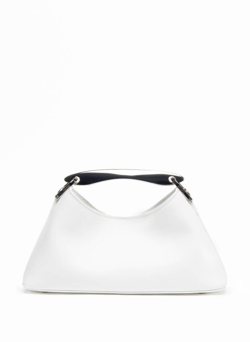 Elleme Boomerang Women White Mini Boomerang Leather White - Silver