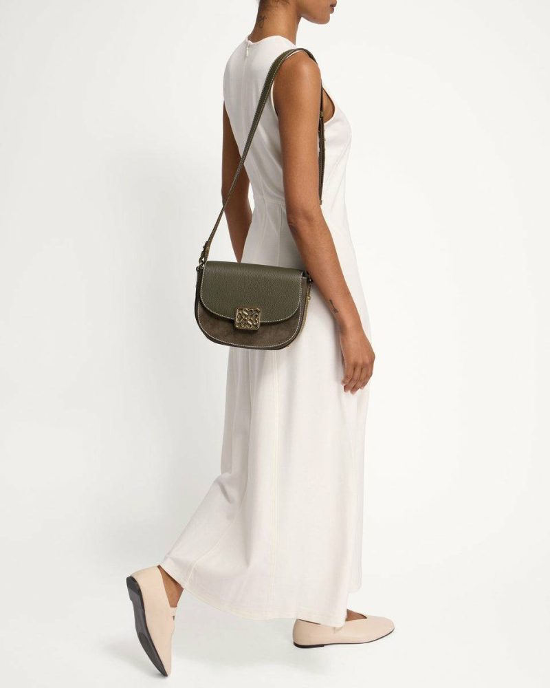 Khaki Suede Strathberry Shoulder Bags Bay Women