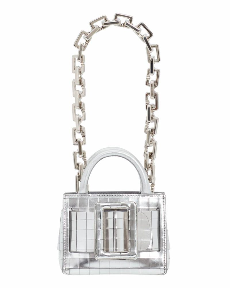 Metallic Silver Cross Body Boyy Women Bobby Surreal, Disco