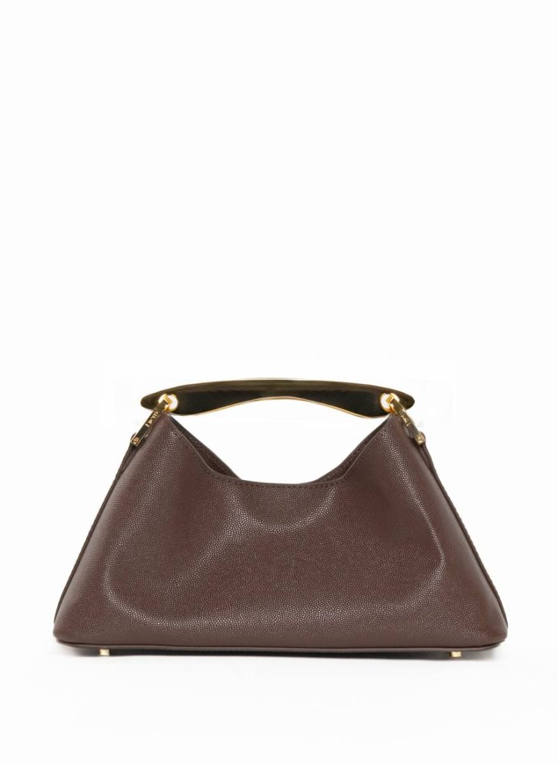 Mini Boomerang Leather Caviar Dark Brown Brown Elleme Boomerang Women