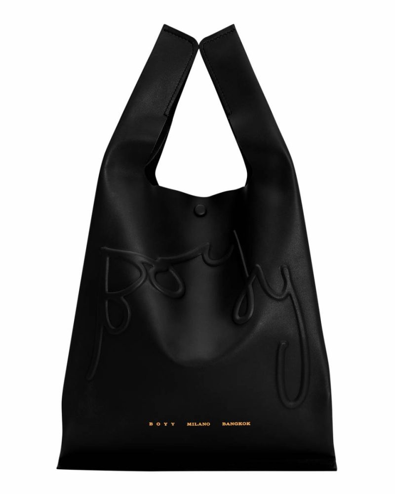 Poster Bag (M) Top Handle Black Women Boyy