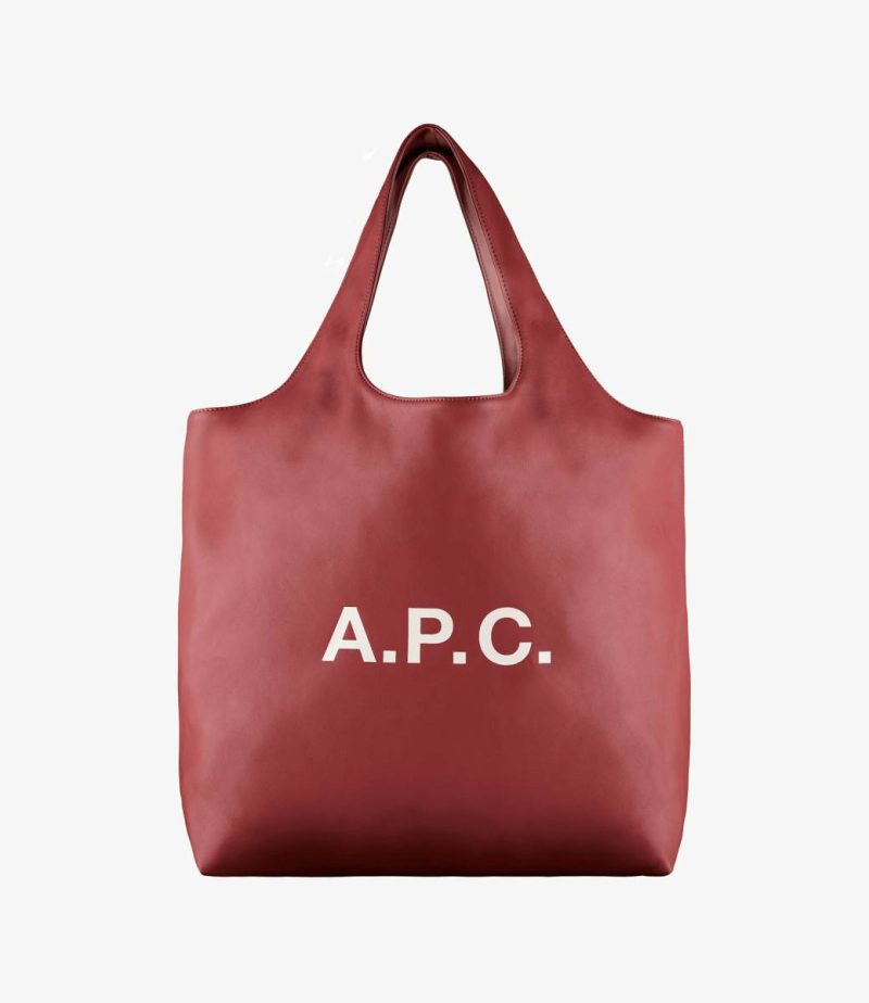 Red Wine A.p.c. Women Ninon Tote Bag Faux Leather Bags