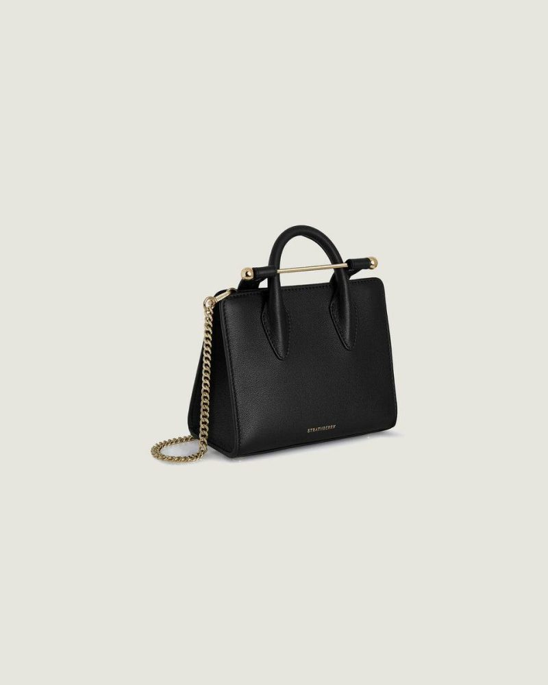 Strathberry Nano Tote Black Small & Mini Bags Women