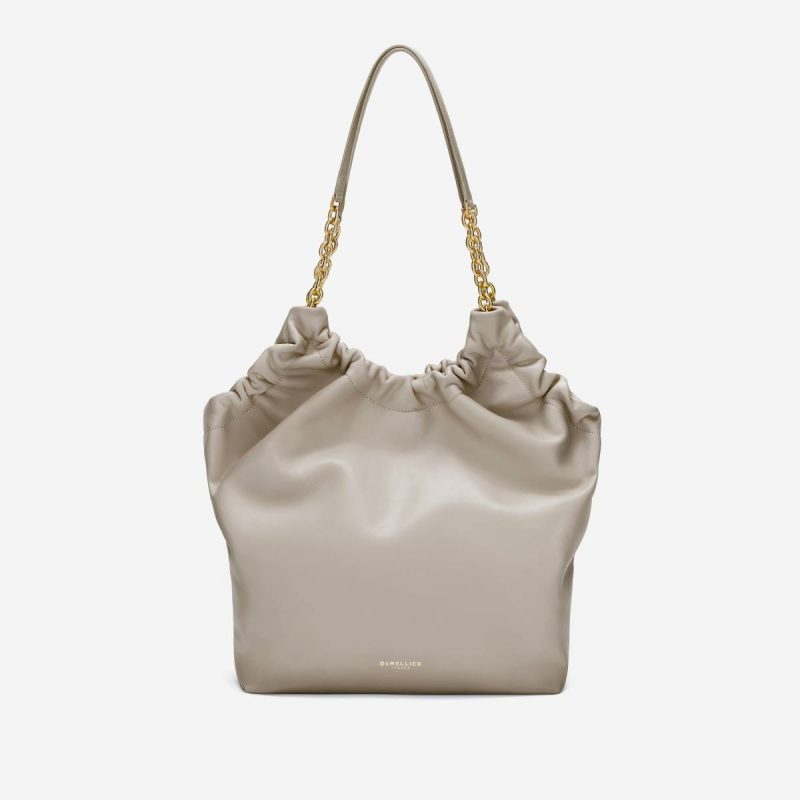 Taupe Smooth Shoulder Bags Women The Miami Demellier