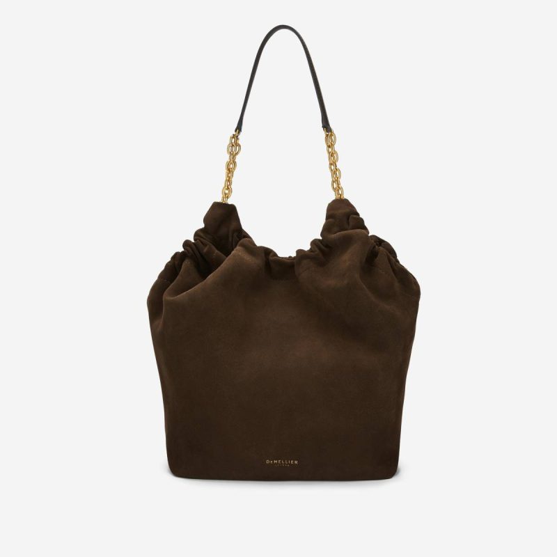 The Miami Women Shoulder Bags Mocha Suede & Mocha Smooth Demellier