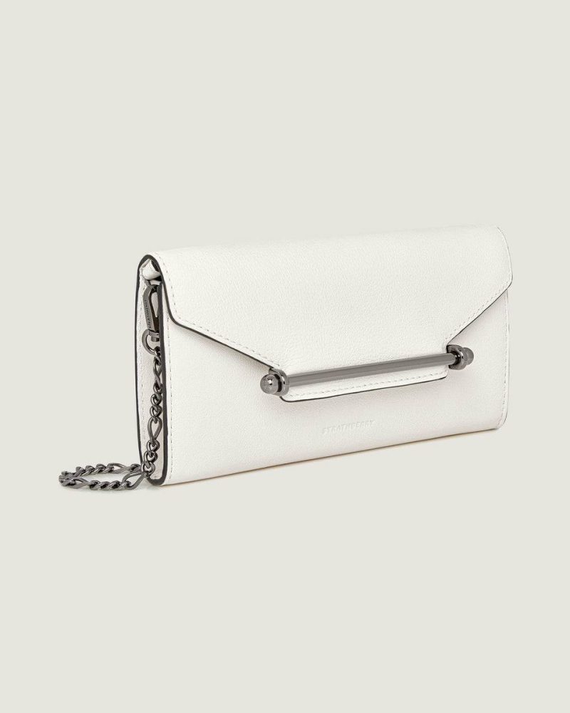 White Strathberry Multrees Chain Wallet Wallets Women