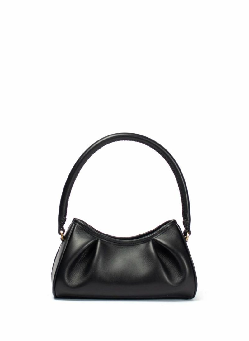 Women Elleme Dimple Small Dimple Leather Black Black
