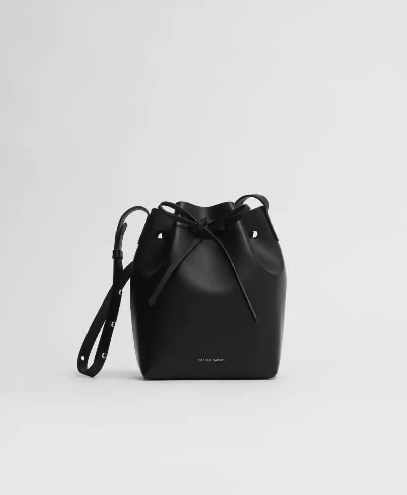 Women Mini Bucket Bag Black/Flamma Mansur Gavriel Bucket Bags