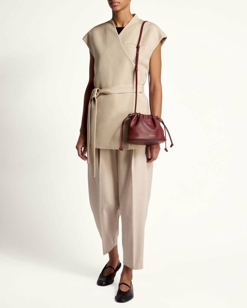 Women Small & Mini Bags Charlotte Drawstring Strathberry Oxblood